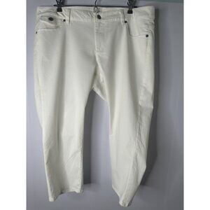 Talbots 18WP Signature Capri Cropped White 5 Pocket Twill Beach Classic